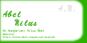 abel milus business card