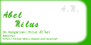 abel milus business card